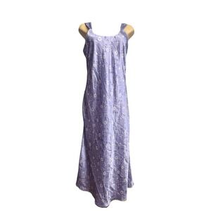 VTG Inner Most Slip Gown Womens Sz M Lilac Purple Floral Romantic Fairy Lingerie